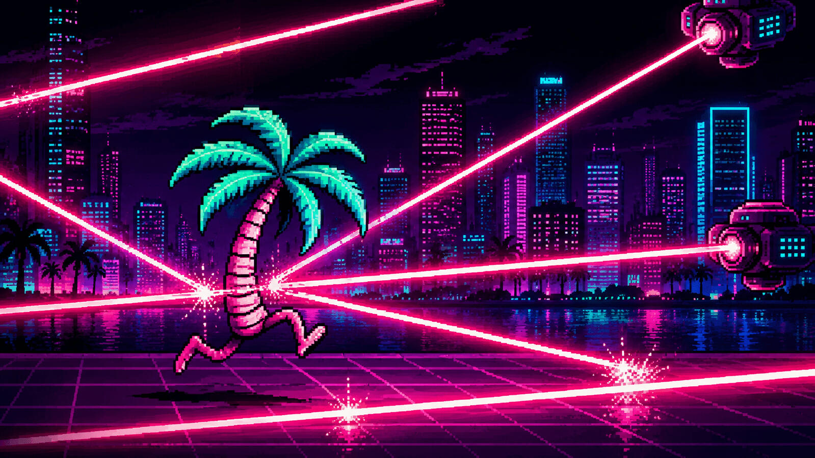 PALM GALAXY — Five cities. One palm tree. Infinite lasers. Every session tracked.
